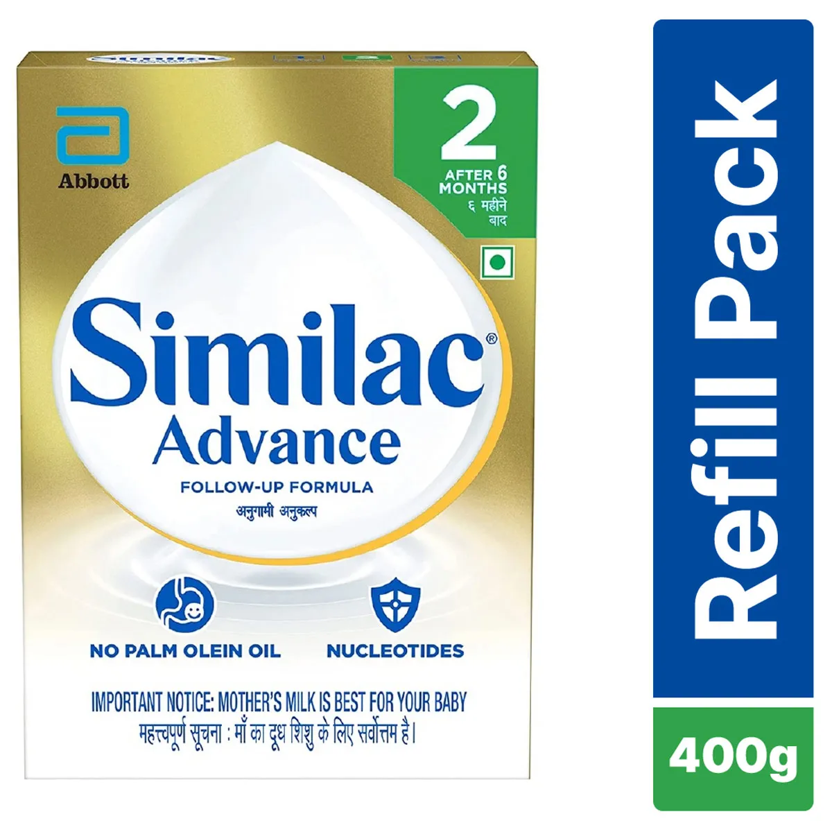Similac Advance Follow-Up Formula Stage Powder (After Months), 400 gm  Refill Pack