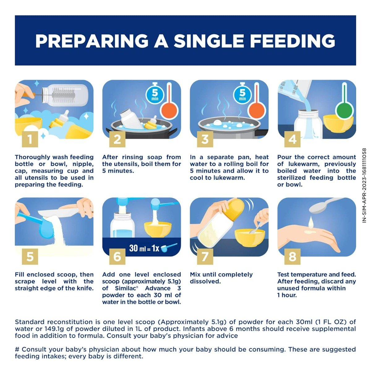 Similac Advance Infant Formula Stage 1 Powder (Up to 6 Months), 400 gm Refill Pack, Pack of 1 Similac Advance Infant Formula Stage 1 Powder (Up to 6 Months), 400 gm Refill Pack, Pack of 1