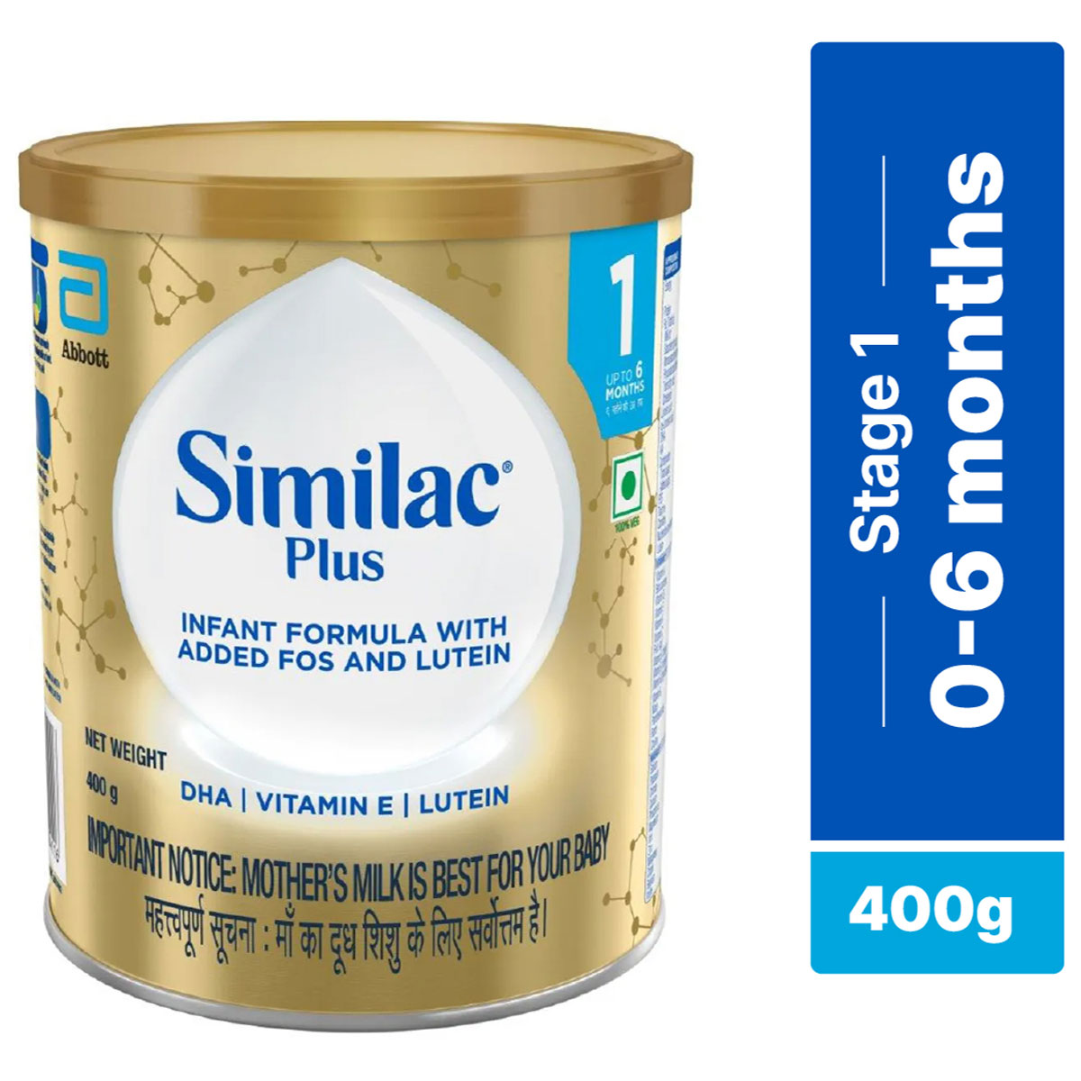 Similac Plus Infant Formula Stage 1 Powder, 400 gm, Pack of 1 Similac Plus Infant Formula Stage 1 Powder, 400 gm, Pack of 1