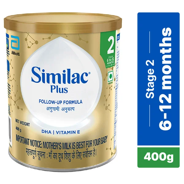 Similac Plus Stage 2 Follow-Up Formula Powder, 400 gm, Pack of 1