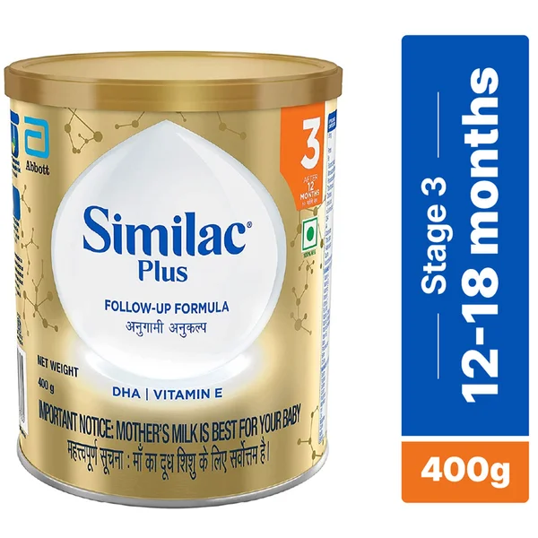 Similac Plus Stage 3 Follow-Up Formula Powder, 400 gm, Pack of 1