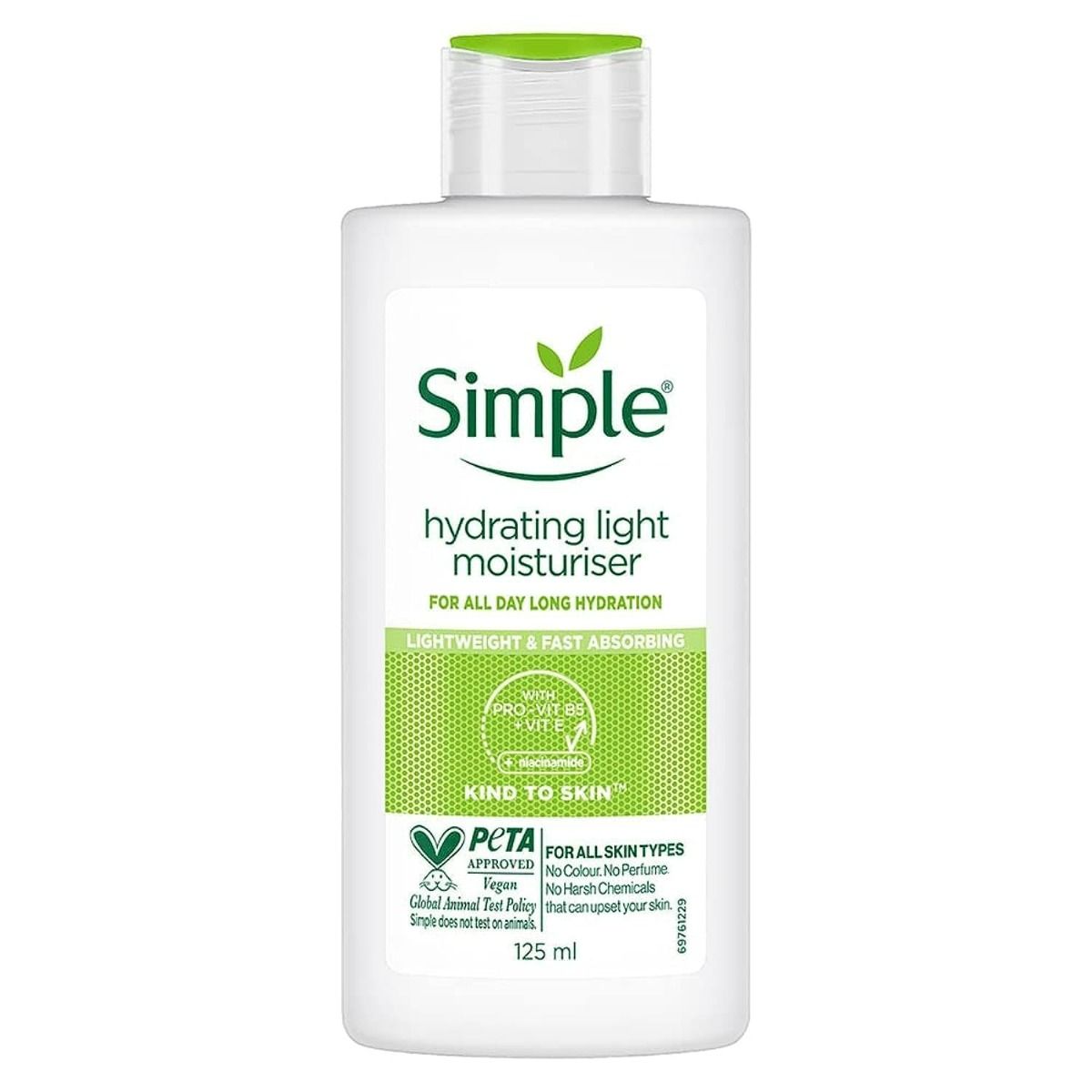 Simple Kind To Skin Hydrating Light Moisturiser 125 ml | Pro Vitamin B5, E & Aminoacids | Provides All Day Long Hydration | Lightweight & Non Greasy | For All Skin Type, Pack of 1 Simple Kind To Skin Hydrating Light Moisturiser 125 ml | Pro Vitamin B5, E & Aminoacids | Provides All Day Long Hydration | Lightweight & Non Greasy | For All Skin Type, Pack of 1