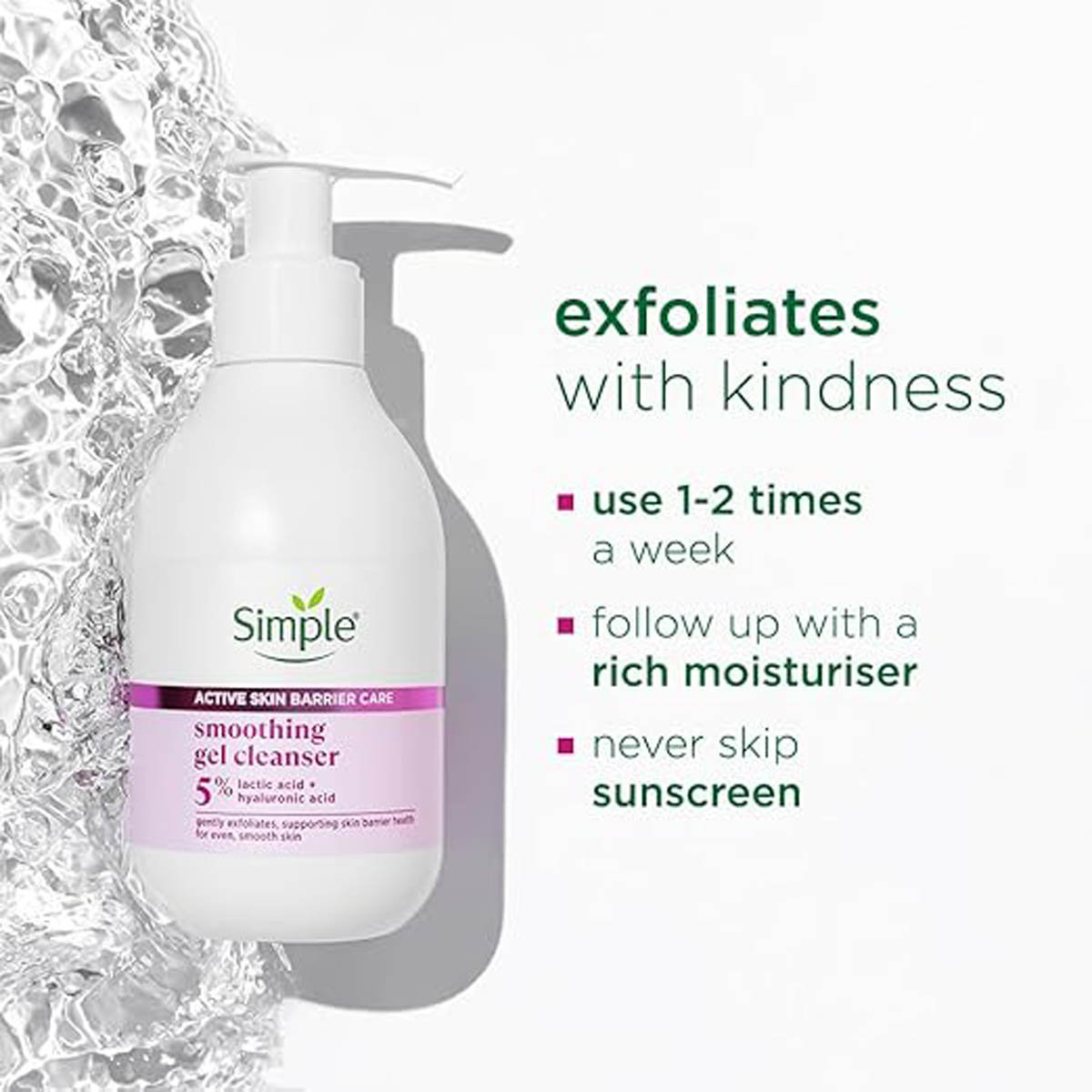 Simple Smoothing Gel Cleanser, 150 ml, Pack of 1 Simple Smoothing Gel Cleanser, 150 ml, Pack of 1