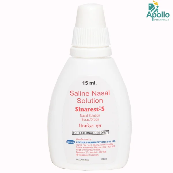 SINAREST S NASAL SOLUTION 15ML