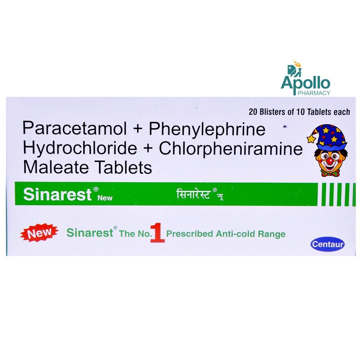 Sinarest Tablet 10's, Pack of 10 Sinarest Tablet 10's, Pack of 10