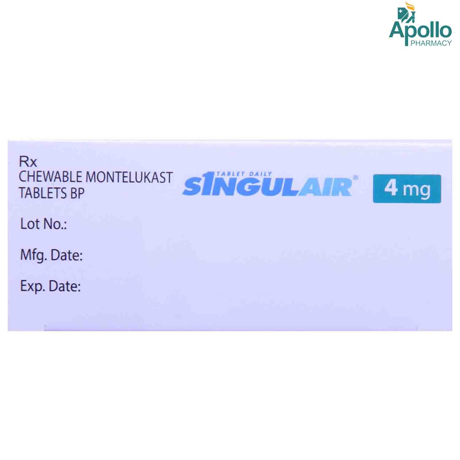 Singulair 4 mg Chewable Tablet 7's Price, Uses, Side Effects