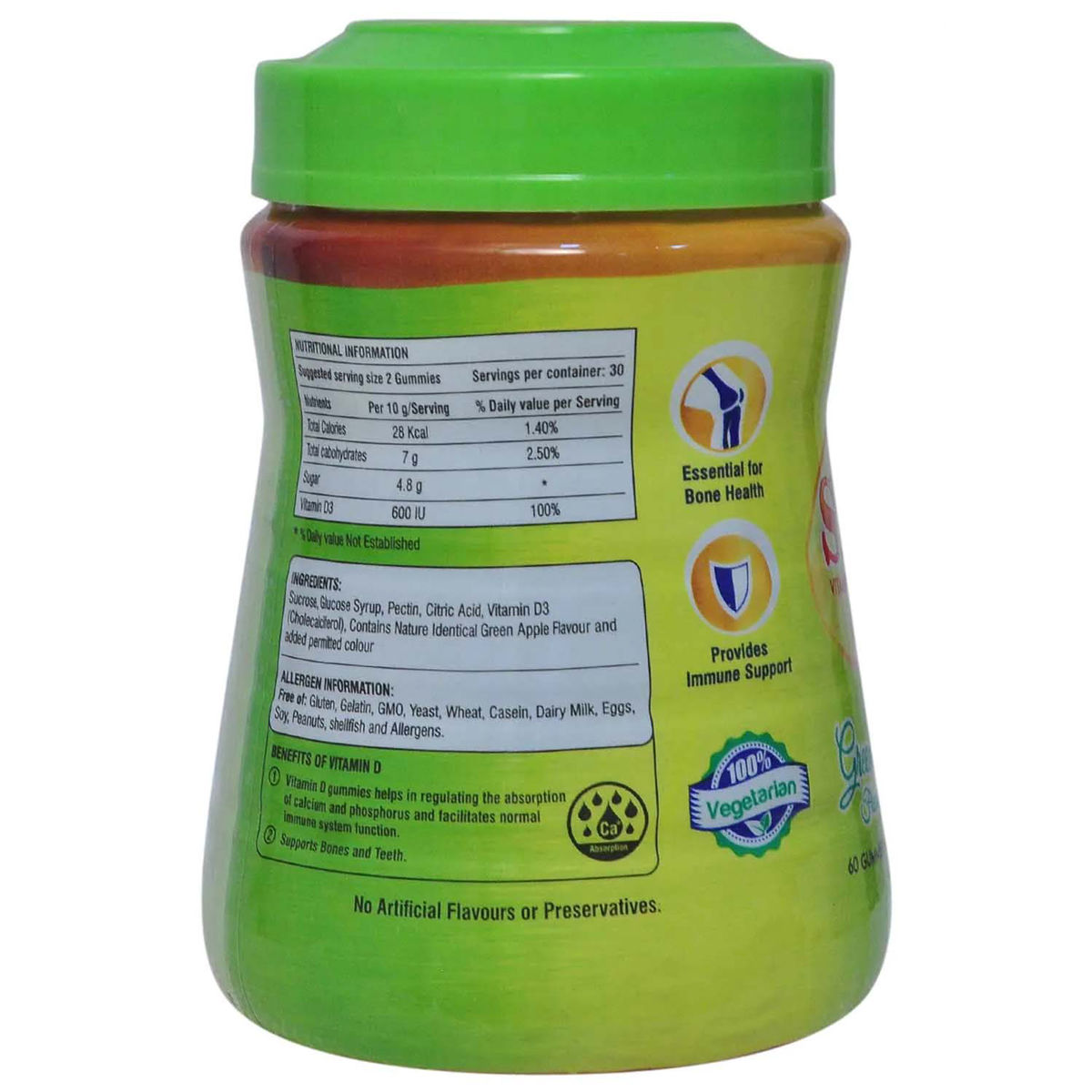 Sirus Vitamin D Gummy Green Apple 60's Price, Uses, Side Effects