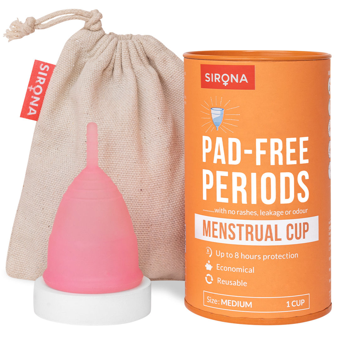 Sirona Pad-Free Periods Menstrual Cup Medium, 1 Count Price, Uses, Side  Effects, Composition - Apollo Pharmacy