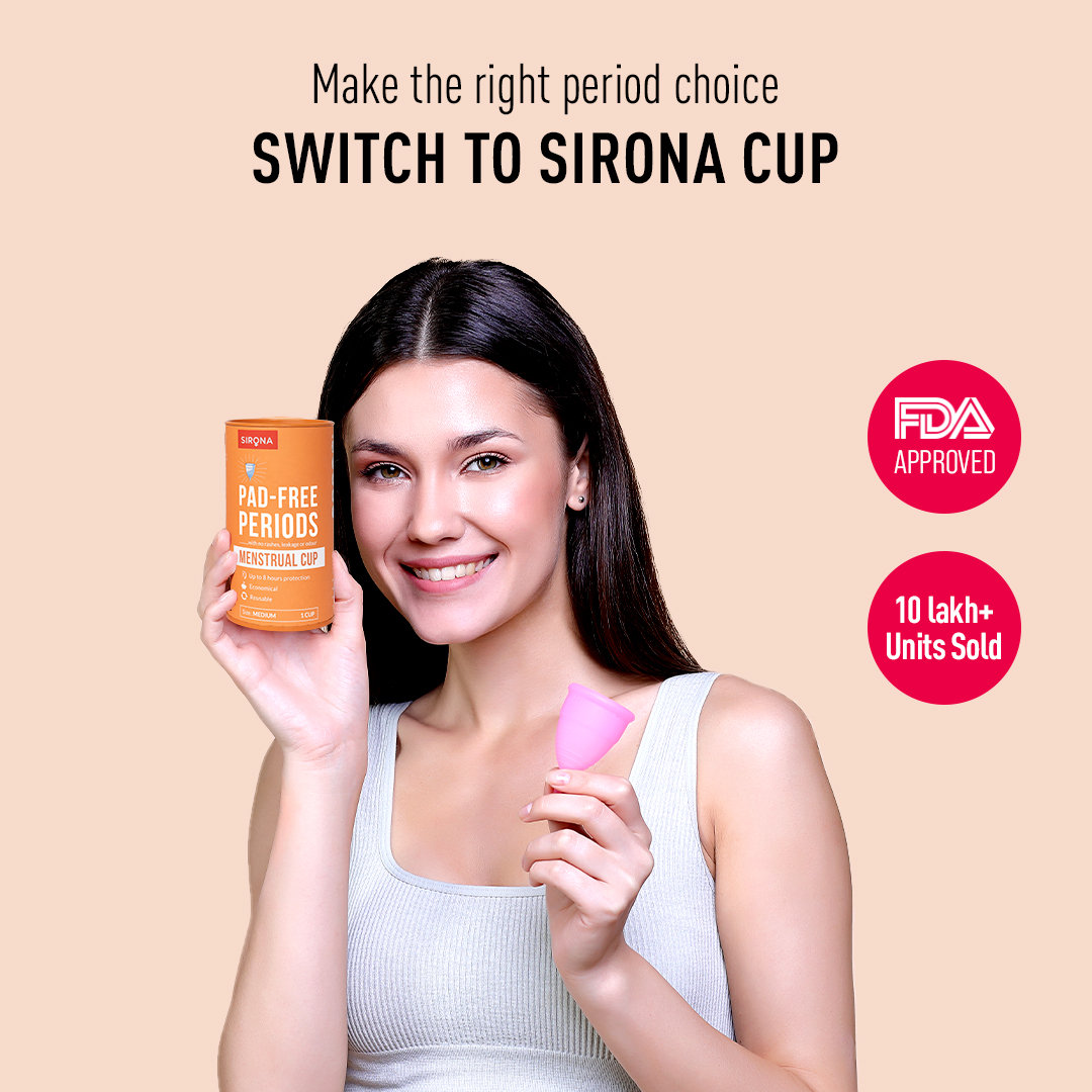 Sirona Pad-Free Periods Menstrual Cup Medium, 1 Count, Pack of 1 Sirona Pad-Free Periods Menstrual Cup Medium, 1 Count, Pack of 1