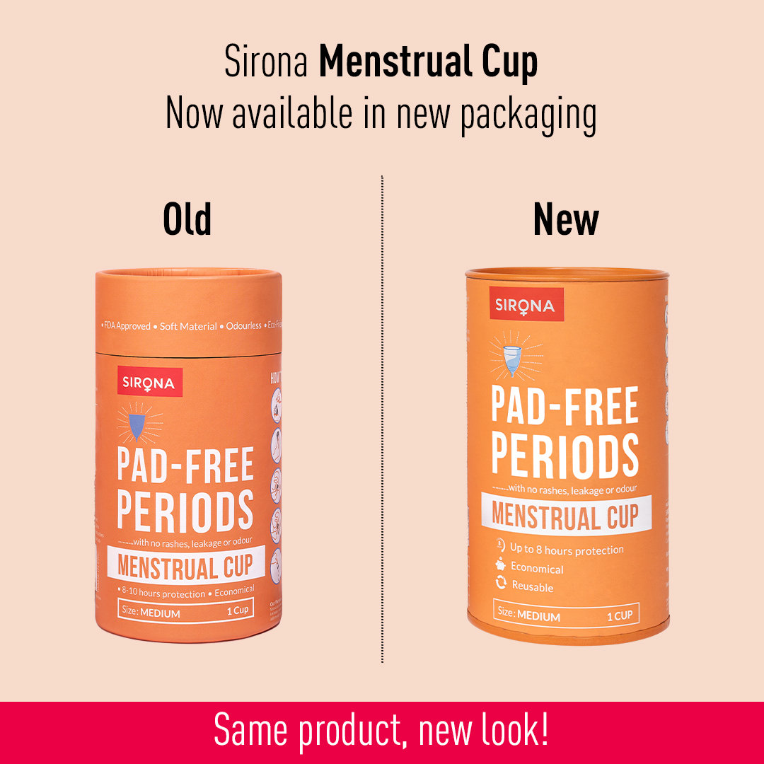 Sirona Pad-Free Periods Menstrual Cup Medium, 1 Count, Pack of 1 Sirona Pad-Free Periods Menstrual Cup Medium, 1 Count, Pack of 1