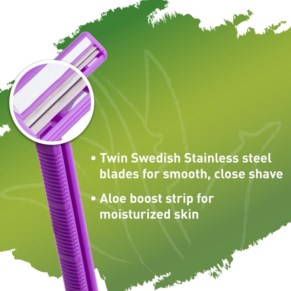 Sirona Aloe-Boost Disposable Twin Blade Razor for Women, 1 Count, Pack of 1 Sirona Aloe-Boost Disposable Twin Blade Razor for Women, 1 Count, Pack of 1
