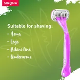 Sirona Aloe-Boost Reusable 4 Blade Razor For Women, 1 Count, Pack of 1