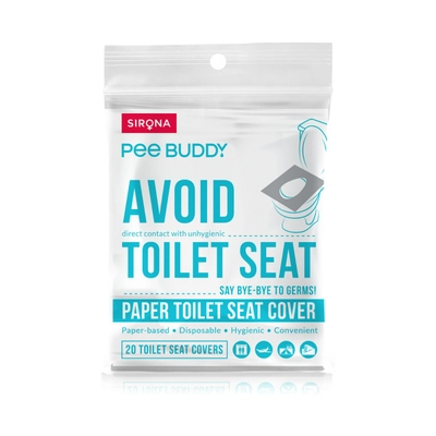 Sirona Pee Buddy Paper Toilet Seat Cover, 20 Count, Pack of 1