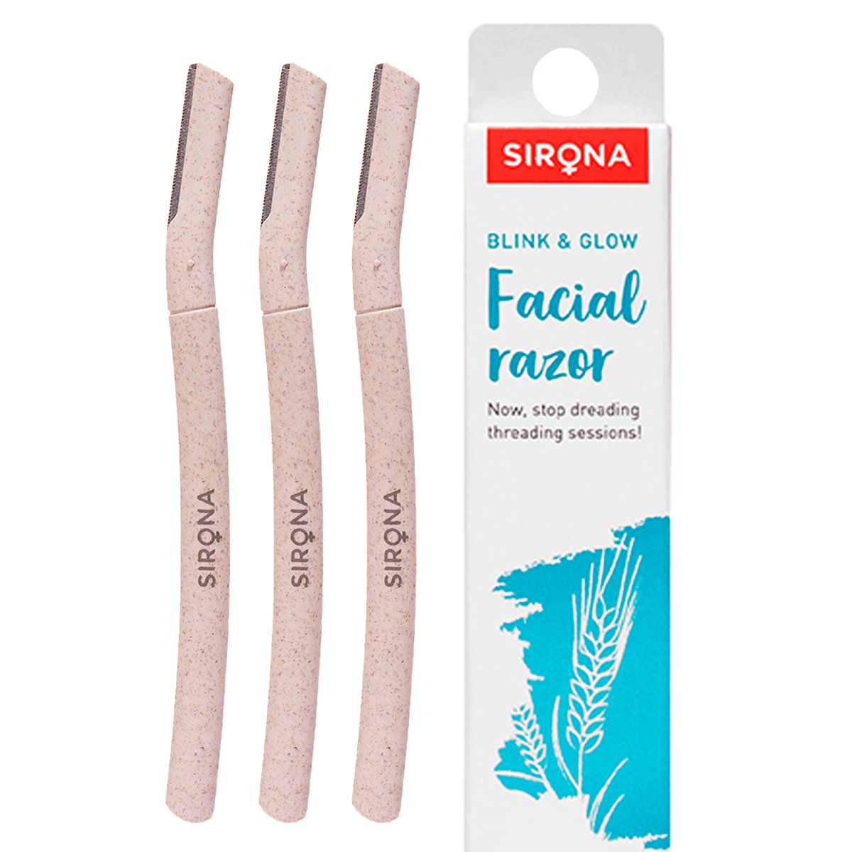 Sirona Blink & Glow Facial Razor For Women, 3 Count, Pack of 1 Sirona Blink & Glow Facial Razor For Women, 3 Count, Pack of 1