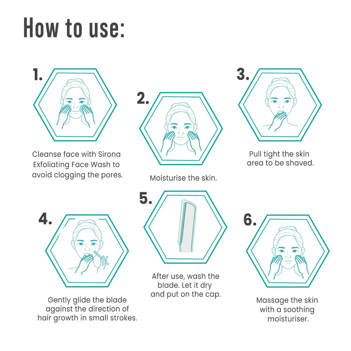 Sirona Blink & Glow Facial Razor For Women, 3 Count, Pack of 1 Sirona Blink & Glow Facial Razor For Women, 3 Count, Pack of 1