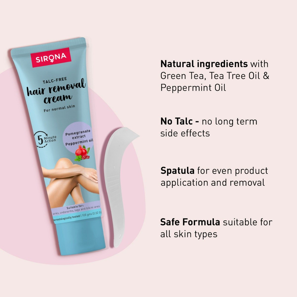 Sirona Hair Removal Cream for Normal Skin, 100 gm, Pack of 1 Sirona Hair Removal Cream for Normal Skin, 100 gm, Pack of 1