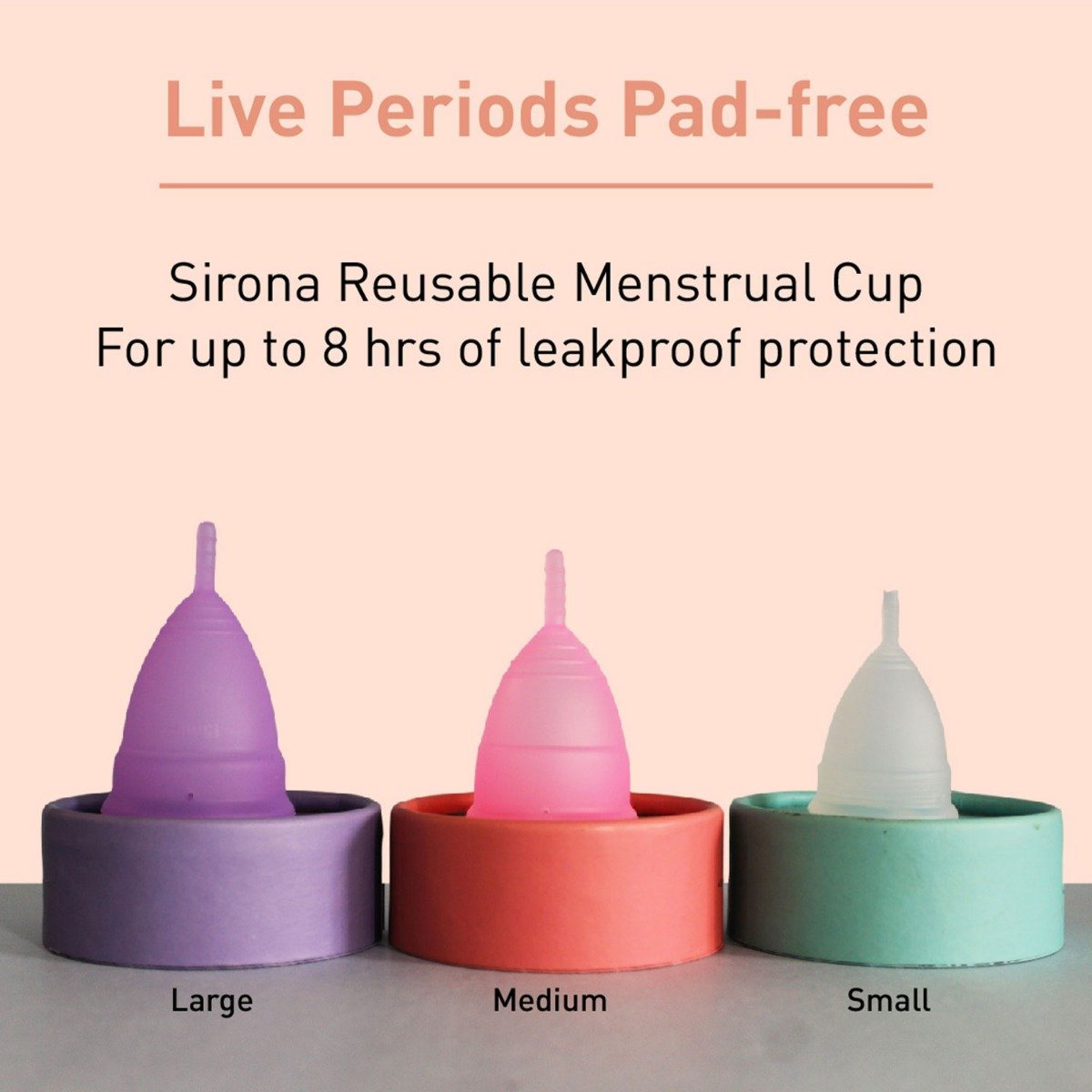 Sirona Pad-Free Menstrual Cup Medium, 1 Kit, Pack of 1 Sirona Pad-Free Menstrual Cup Medium, 1 Kit, Pack of 1