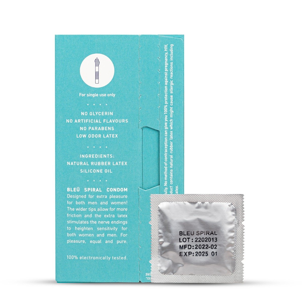 Sirona Bleu Spiral Condoms with 100% Natural Latex, Toxin Free, 8 Count, Pack of 1 Sirona Bleu Spiral Condoms with 100% Natural Latex, Toxin Free, 8 Count, Pack of 1