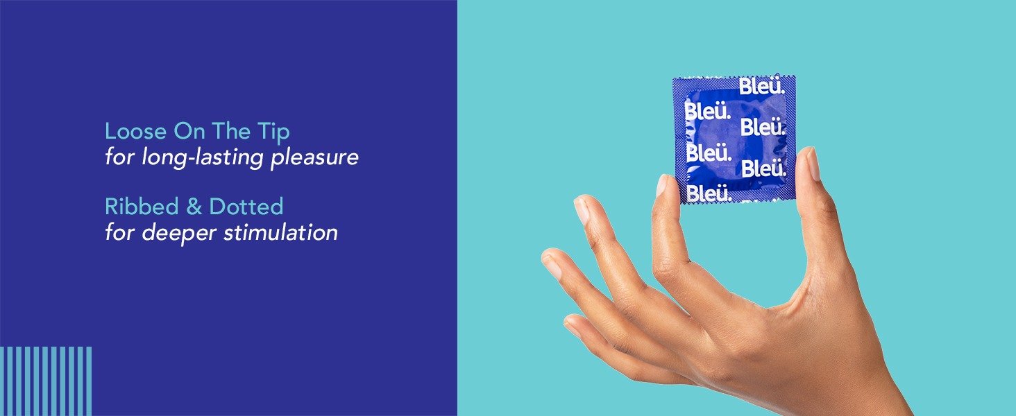 Sirona Bleu 3-In-1 Ribbed & Dotted Condoms with 100% Natural Latex for Extra Sensitive Skin, 8 Count, Pack of 1 Sirona Bleu 3-In-1 Ribbed & Dotted Condoms with 100% Natural Latex for Extra Sensitive Skin, 8 Count, Pack of 1