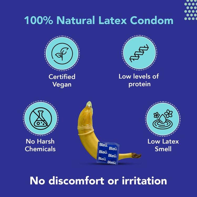 Sirona Bleu Dotted Condoms with 100% Natural Latex for Extra Sensitive Skin, 8 Count, Pack of 1 Sirona Bleu Dotted Condoms with 100% Natural Latex for Extra Sensitive Skin, 8 Count, Pack of 1
