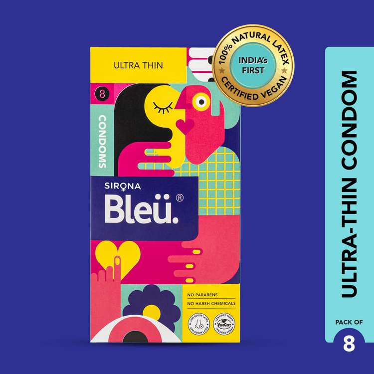 Sirona Bleu Ultra Thin Condoms with 100% Natural Latex for Extra Sensitive Skin, 8 Count, Pack of 1 Sirona Bleu Ultra Thin Condoms with 100% Natural Latex for Extra Sensitive Skin, 8 Count, Pack of 1