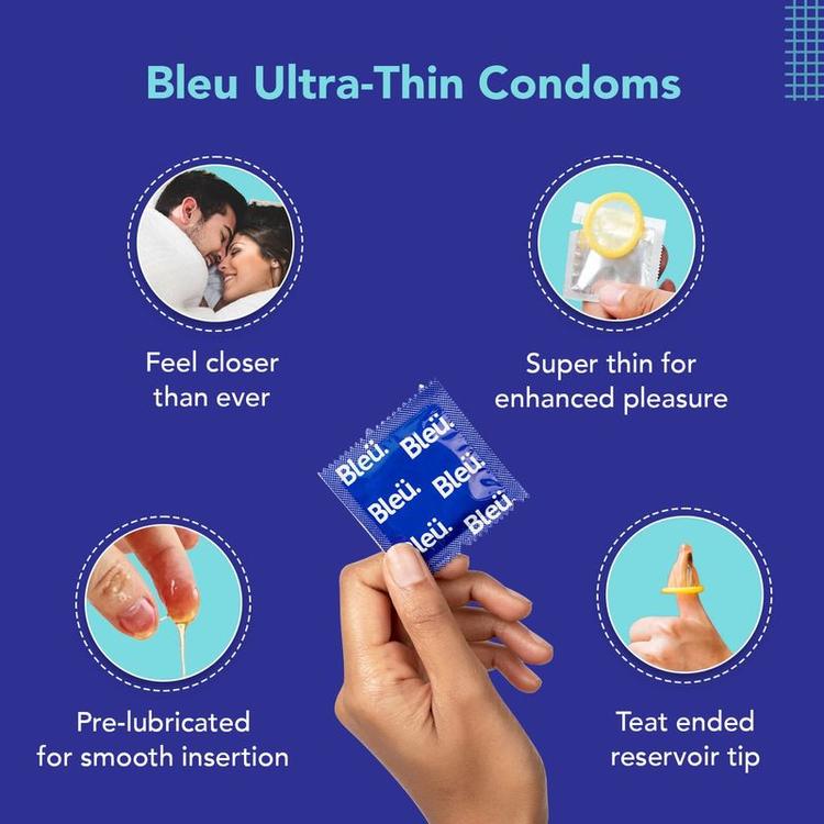 Sirona Bleu Ultra Thin Condoms with 100% Natural Latex for Extra Sensitive Skin, 8 Count, Pack of 1 Sirona Bleu Ultra Thin Condoms with 100% Natural Latex for Extra Sensitive Skin, 8 Count, Pack of 1