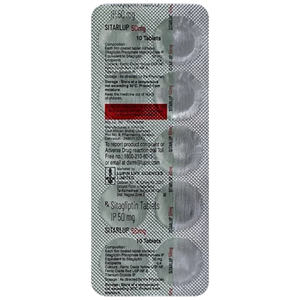 Sitarlup 50 mg Tablet 10's, Pack of 10 Sitarlup 50 mg Tablet 10's, Pack of 10