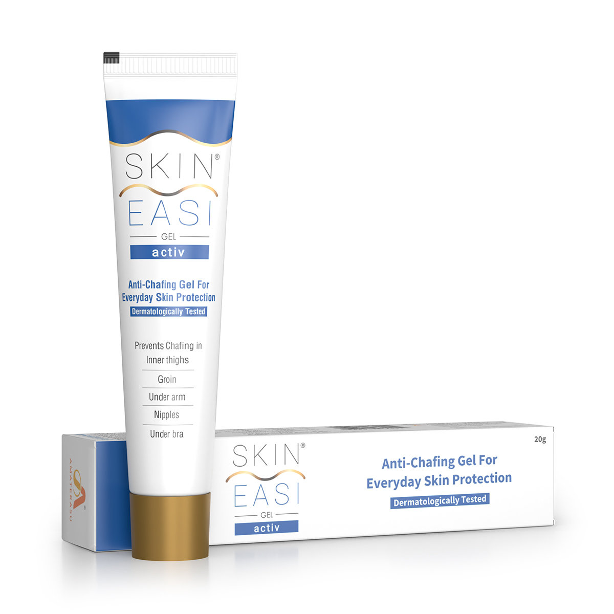 SkinEasi Activ Anti-Chafing Gel 20 gm | Prevents Chafing | Non Greasy | For All Skin Type, Pack of 1 SkinEasi Activ Anti-Chafing Gel 20 gm | Prevents Chafing | Non Greasy | For All Skin Type, Pack of 1