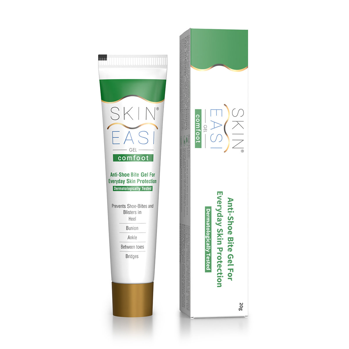 SkinEasi Comfoot Anti Shoe-Bite Gel 20 gm | Prevents Shoe Bites & Blister | Sweat Proof | Water Repellent | Non Greasy | For All Skin Type, Pack of 1 SkinEasi Comfoot Anti Shoe-Bite Gel 20 gm | Prevents Shoe Bites & Blister | Sweat Proof | Water Repellent | Non Greasy | For All Skin Type, Pack of 1