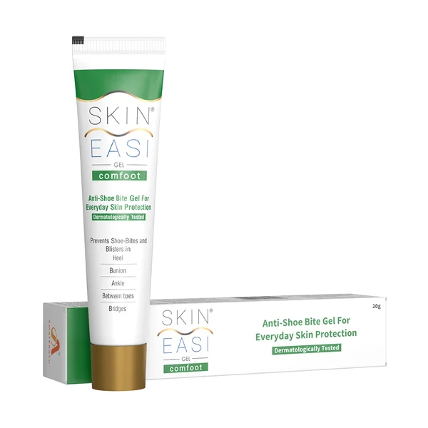 SkinEasi Comfoot Anti Shoe-Bite Gel 20 gm | Prevents Shoe Bites &amp; Blister | Sweat Proof | Water Repellent | Non Greasy | For All Skin Type, Pack of 1