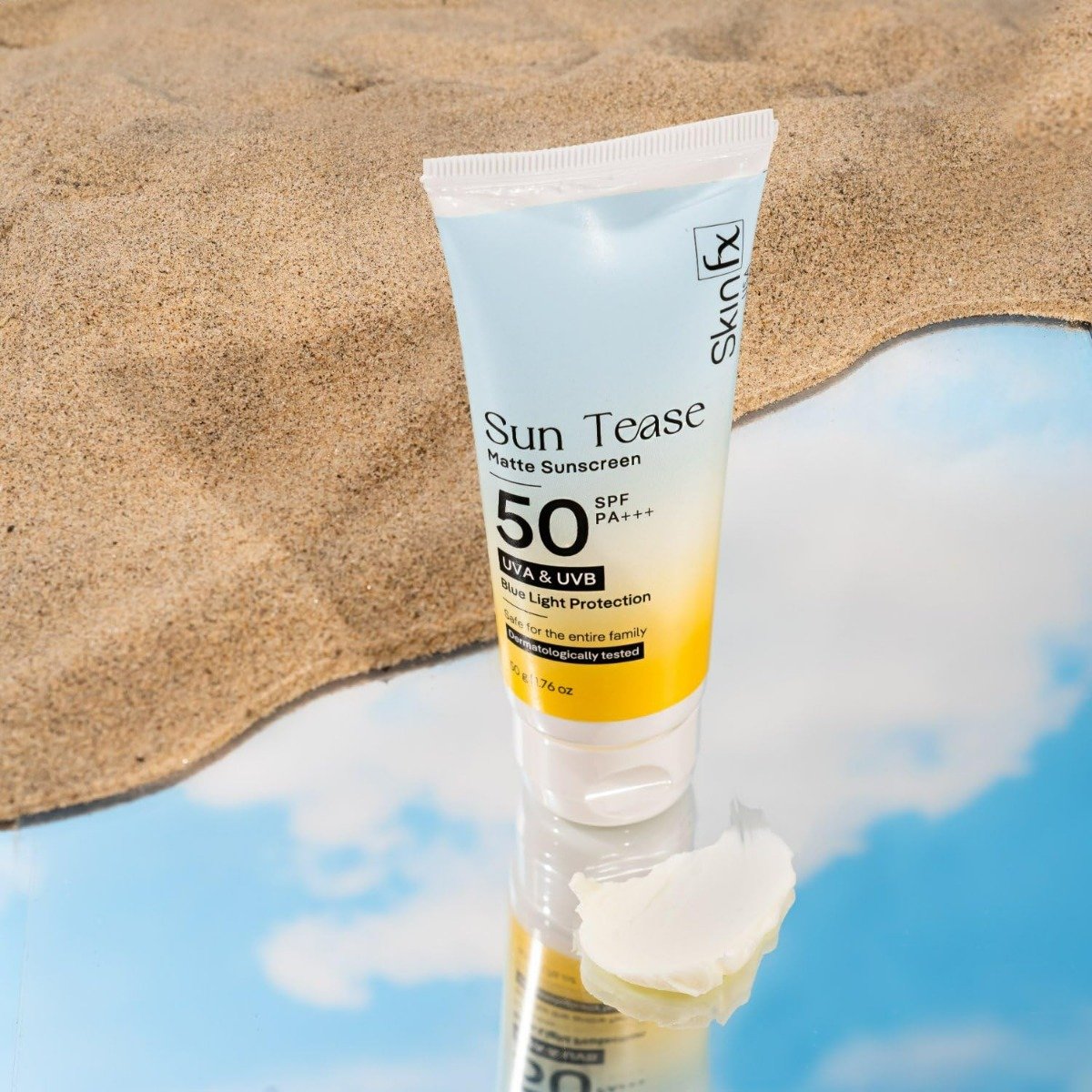 Skinfx Sun Tease Matte SPF 50 PA +++ Matte Sunscreen, 50 gm, Pack of 1 Skinfx Sun Tease Matte SPF 50 PA +++ Matte Sunscreen, 50 gm, Pack of 1