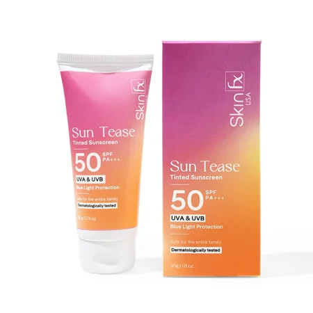 Skinfx Sun Tease Matte SPF 50 PA +++ Tinted Sunscreen, 50 gm