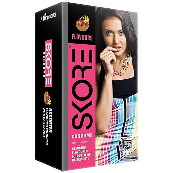 Skore Flavours Condoms, 20 Count