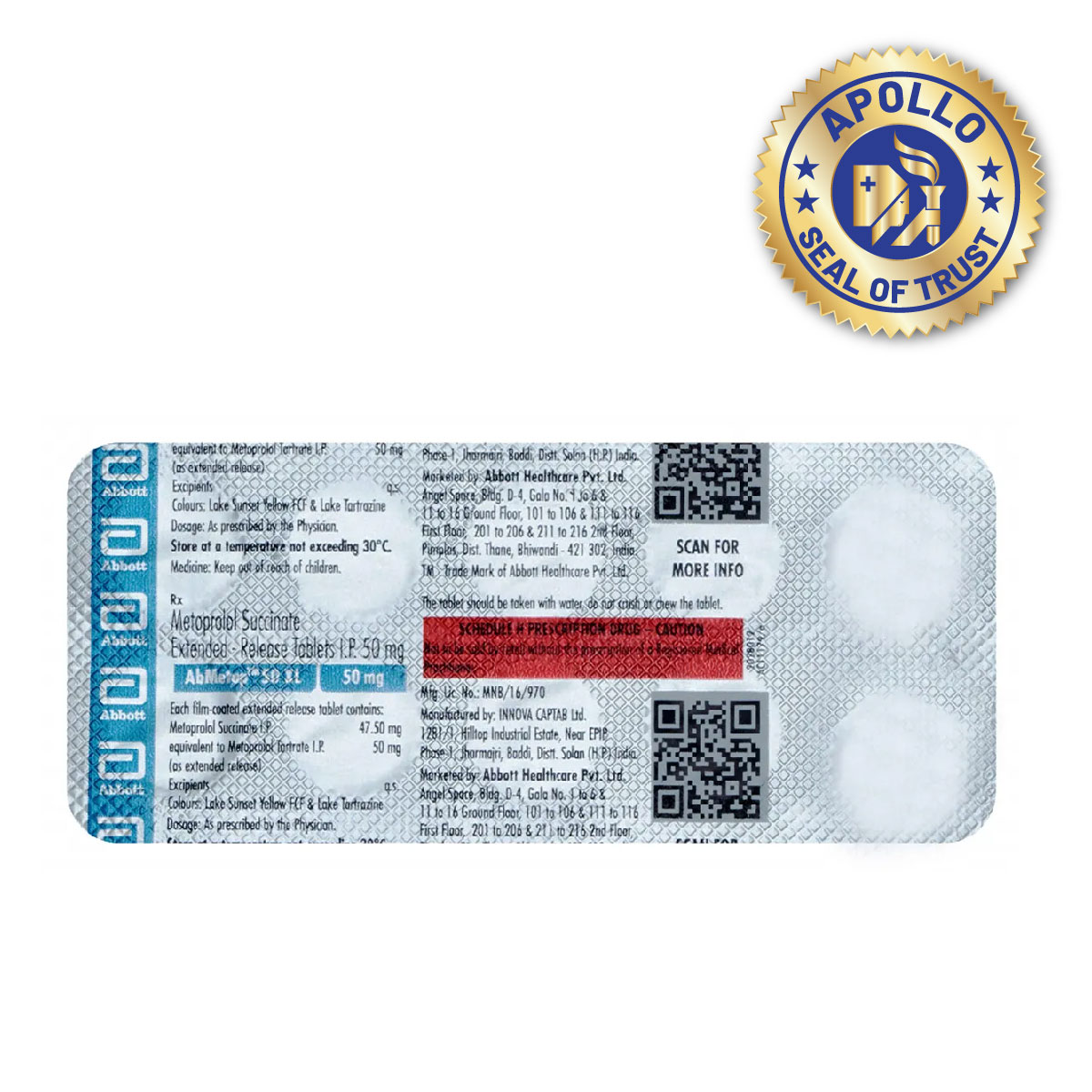 Abmetop 50 XL Tablet 10's, Pack of 10 TABLETS Abmetop 50 XL Tablet 10's, Pack of 10 TABLETS