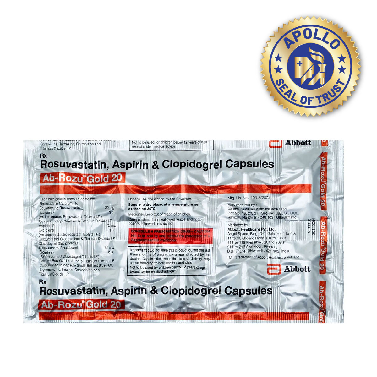 AB-Rozu Gold 20 Capsule 10's, Pack of 10 CapsuleS AB-Rozu Gold 20 Capsule 10's, Pack of 10 CapsuleS