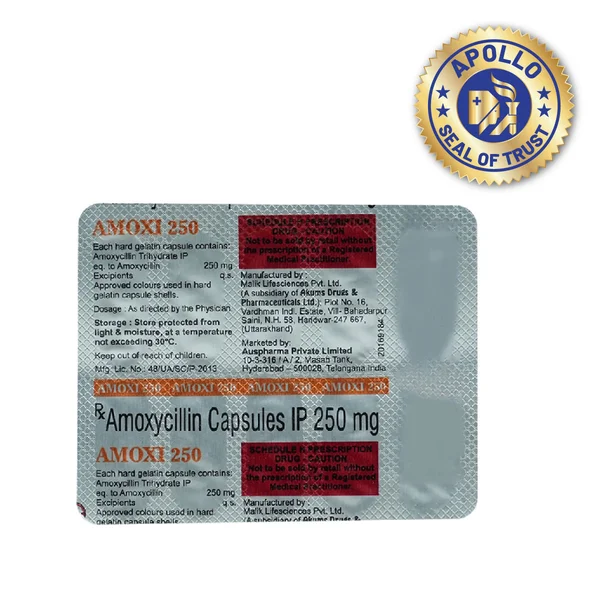 Amoxi 250 Capsule 10's, Pack of 10 CAPSULES