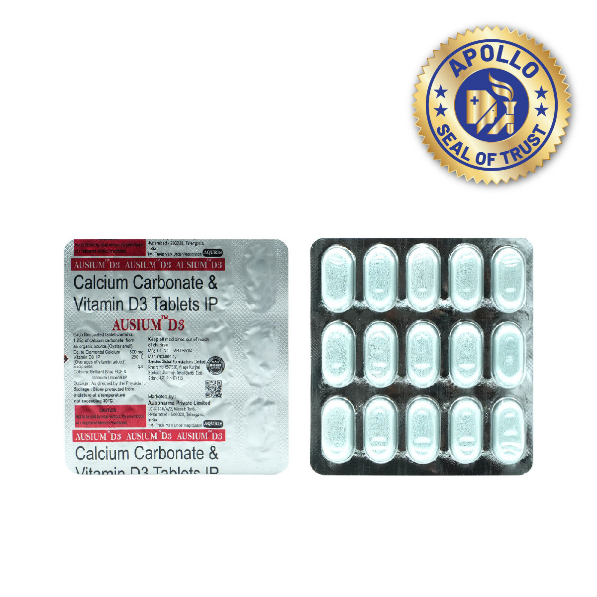 Ausium D3 Tablet 15's, Pack of 15 TabletS Ausium D3 Tablet 15's, Pack of 15 TabletS