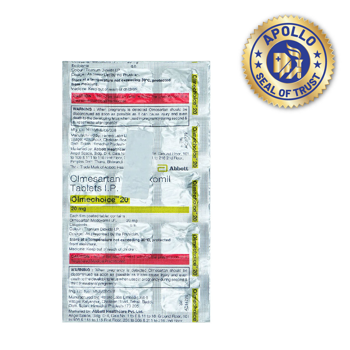 Olmechoice 20 Tablet 15's, Pack of 15 TabletS Olmechoice 20 Tablet 15's, Pack of 15 TabletS