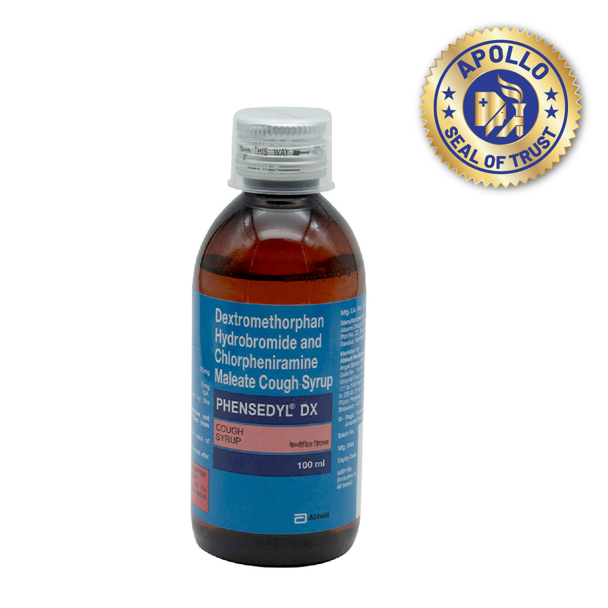 Phensedyl DX Syrup 100 ml, Pack of 1 Syrup Phensedyl DX Syrup 100 ml, Pack of 1 Syrup