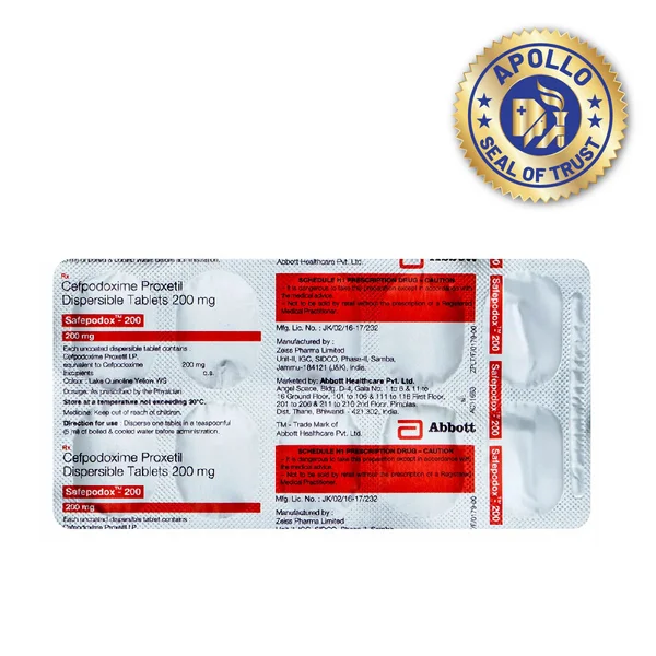 Safepodox-200 Tablet 10's, Pack of 10 TabletS