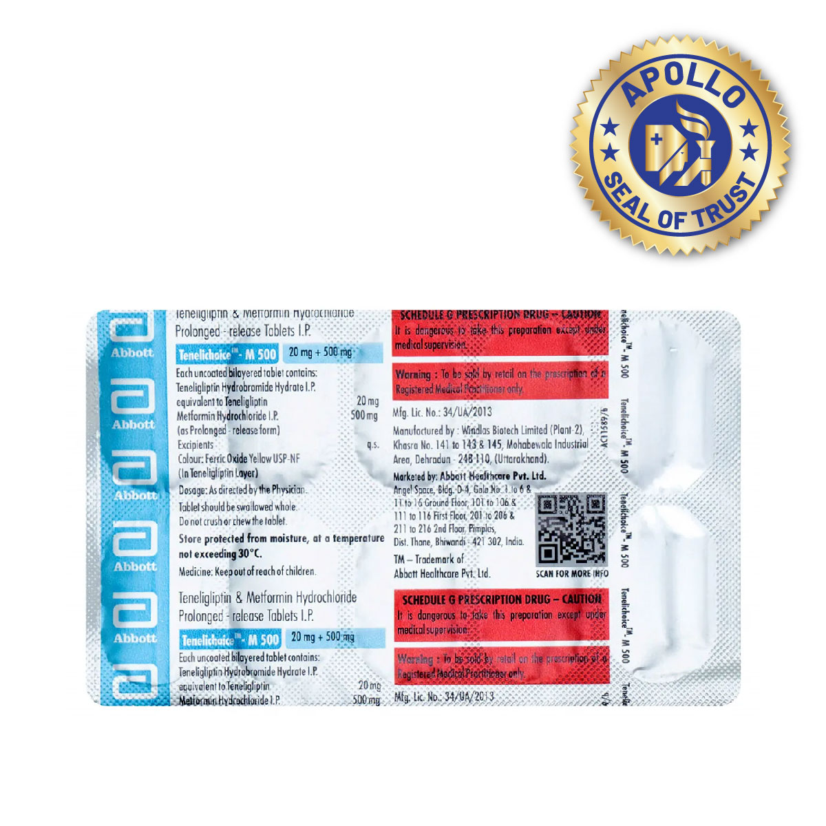 Tenelichoice-M 500 Tablet 10's, Pack of 10 TabletS Tenelichoice-M 500 Tablet 10's, Pack of 10 TabletS