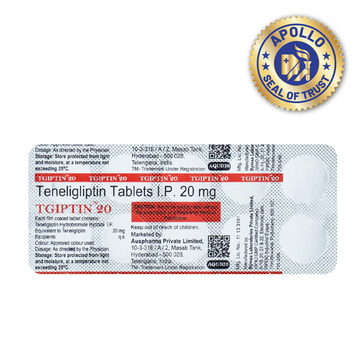 Tgiptin 20 Tablet 10's, Pack of 10 TABLETS Tgiptin 20 Tablet 10's, Pack of 10 TABLETS