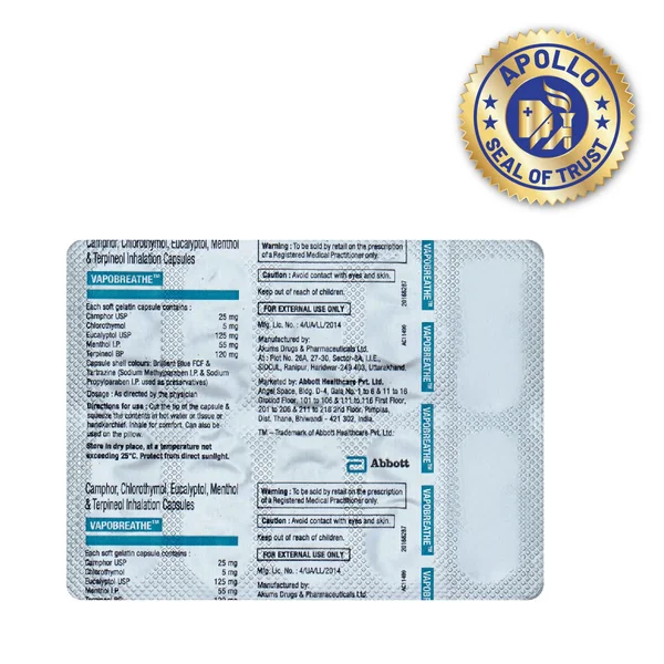 Vapobreathe Inhalant Softgel Capsule 10's, Pack of 10