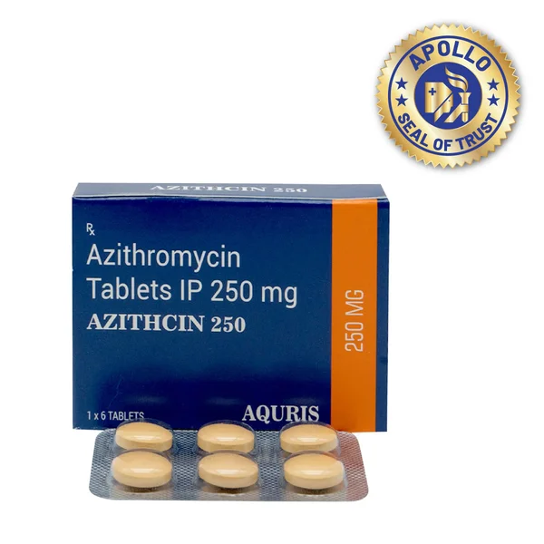 Aquris Azithcin 250 Tablet 6's, Pack of 6 TABLETS