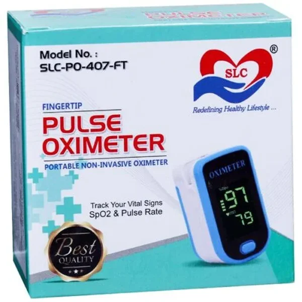 SLC Fingertip Pulse Oximeter with Beep Sound, 1 Count, Pack of 1