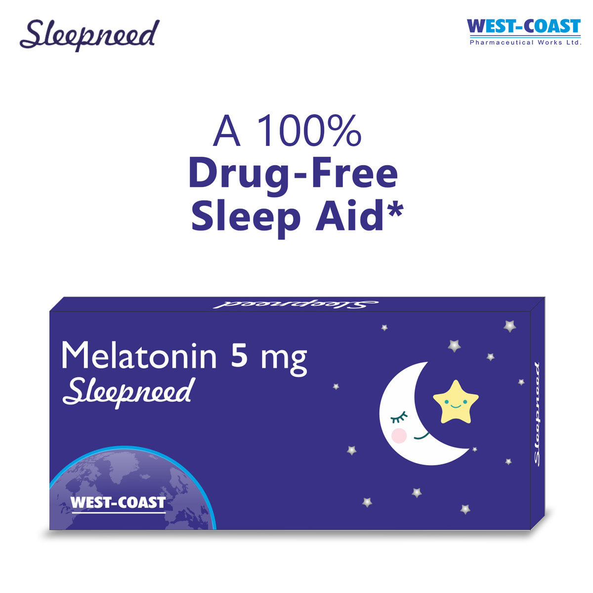 Westcoast Sleepneed Melatonin 5mg, 10 Tablets, Pack of 10 TabletS Westcoast Sleepneed Melatonin 5mg, 10 Tablets, Pack of 10 TabletS