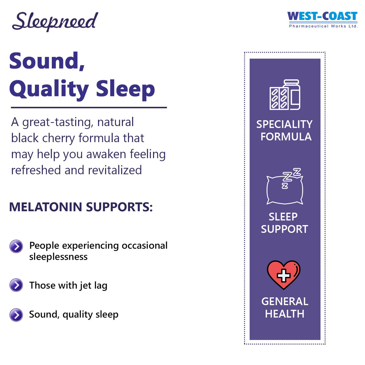 Westcoast Sleepneed Melatonin Syrup, 100 ml, Pack of 1 Syrup Westcoast Sleepneed Melatonin Syrup, 100 ml, Pack of 1 Syrup