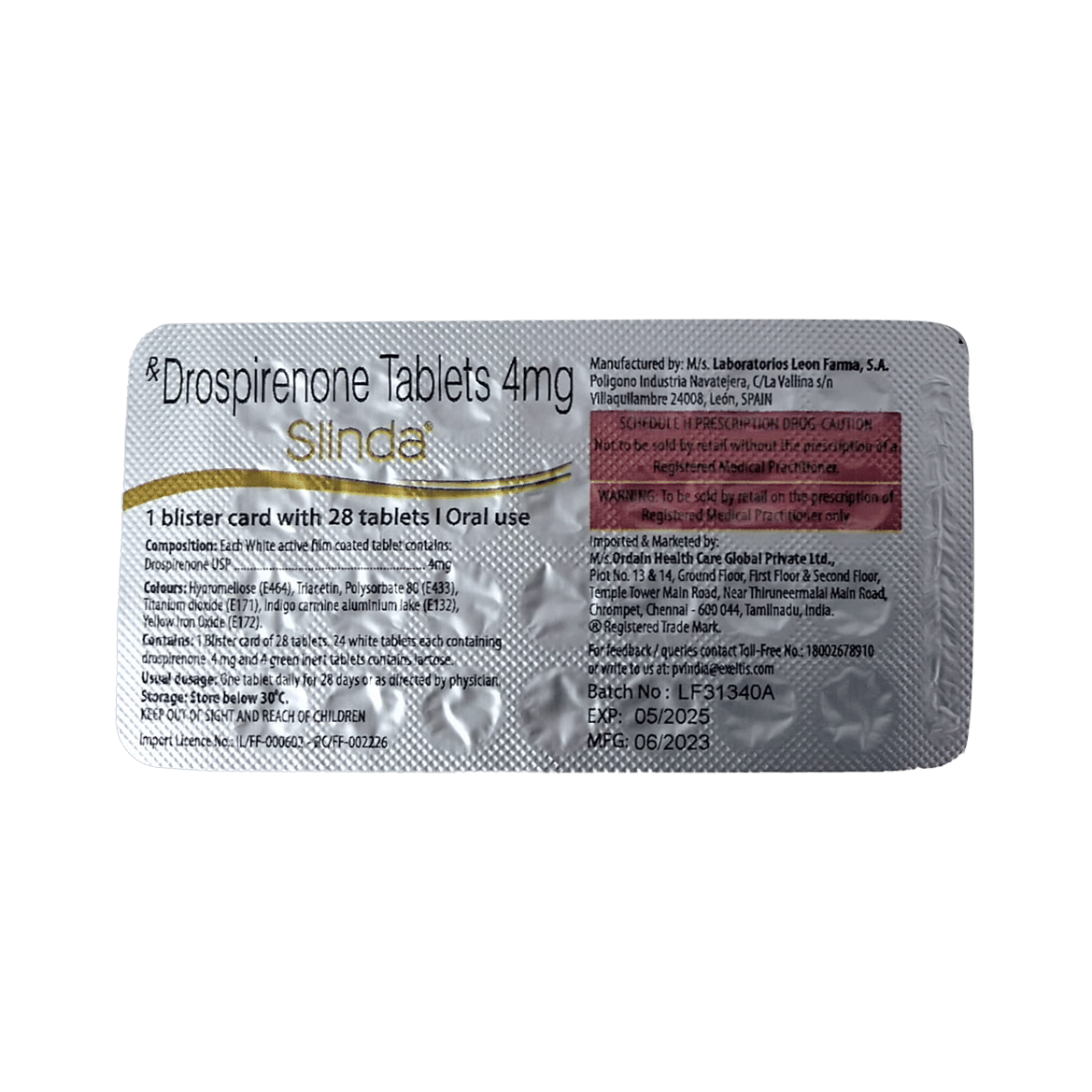 Slinda Tablet 28's, Pack of 1 Tablet Slinda Tablet 28's, Pack of 1 Tablet