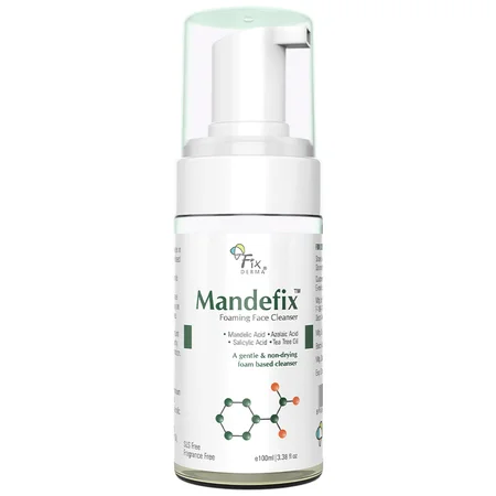 Fixderma 2% Salicylic Acid Mandefix Foaming Cleanser, 50 ml | Men & Women | Nondrying Cleanser