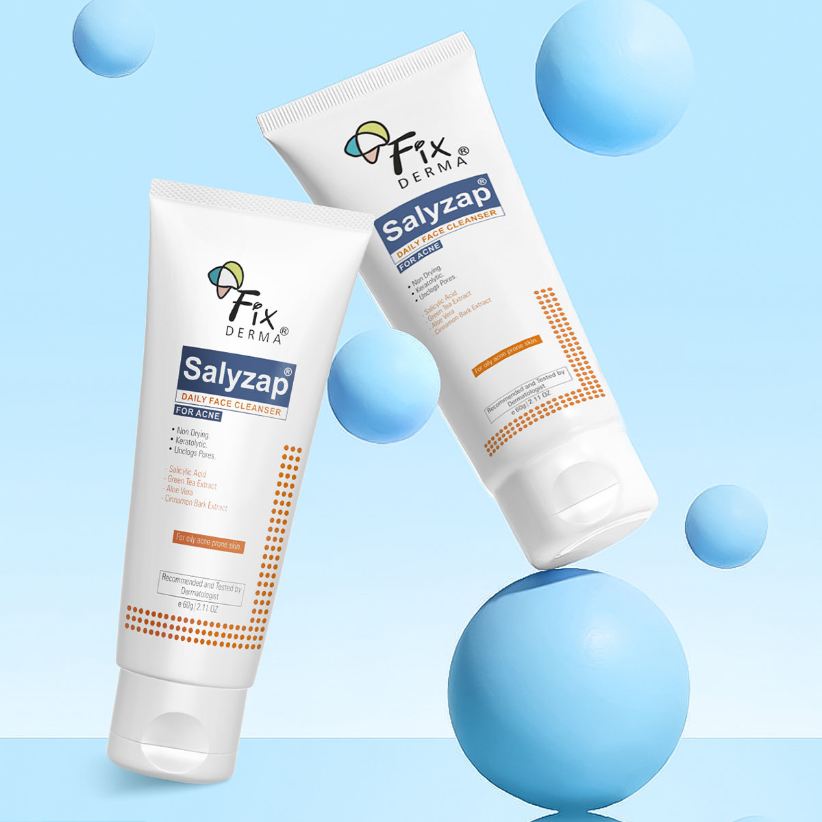 Fixderma Salyzap Daily Face Cleanser, 60 gm, Pack of 1 Fixderma Salyzap Daily Face Cleanser, 60 gm, Pack of 1